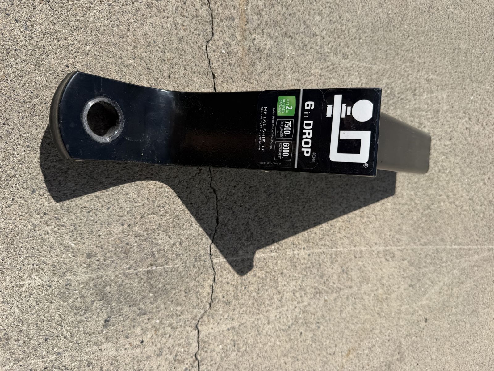 Hitch Drop mount 6-inch