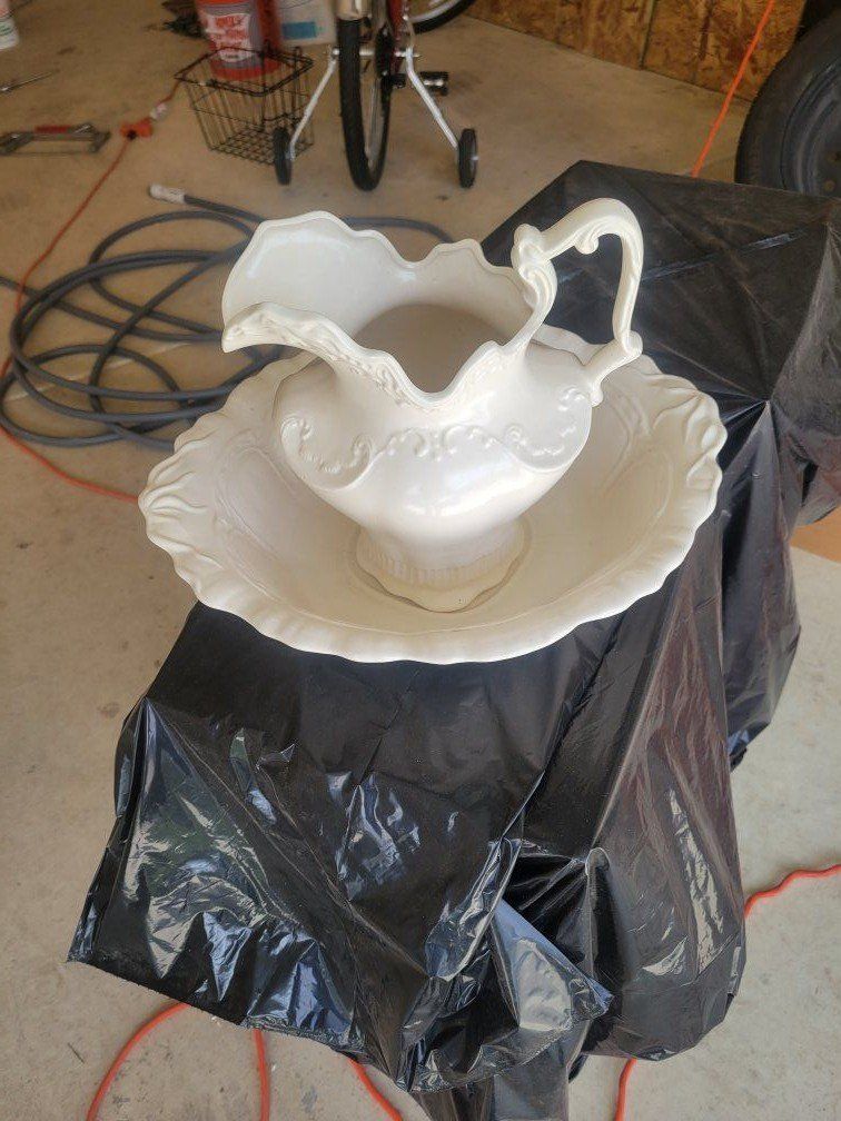 Antique Pitcher and Bowl