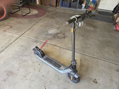 KQi2 Electric Kick Scooter - Black, Portable Commuter Scooter with Lights and Bell
