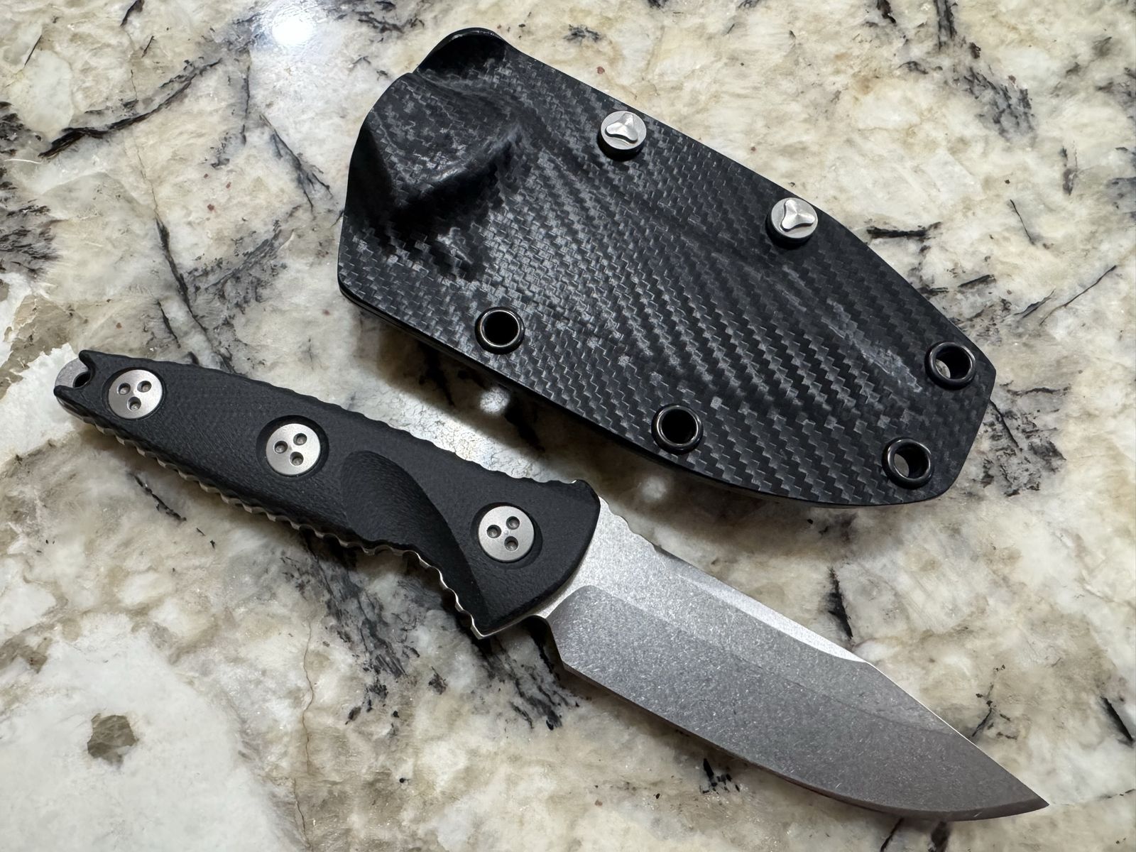 Microtech 113M-10 SOCOM Alpha Mini S/E - Black G-10 - Stonewashed Blade