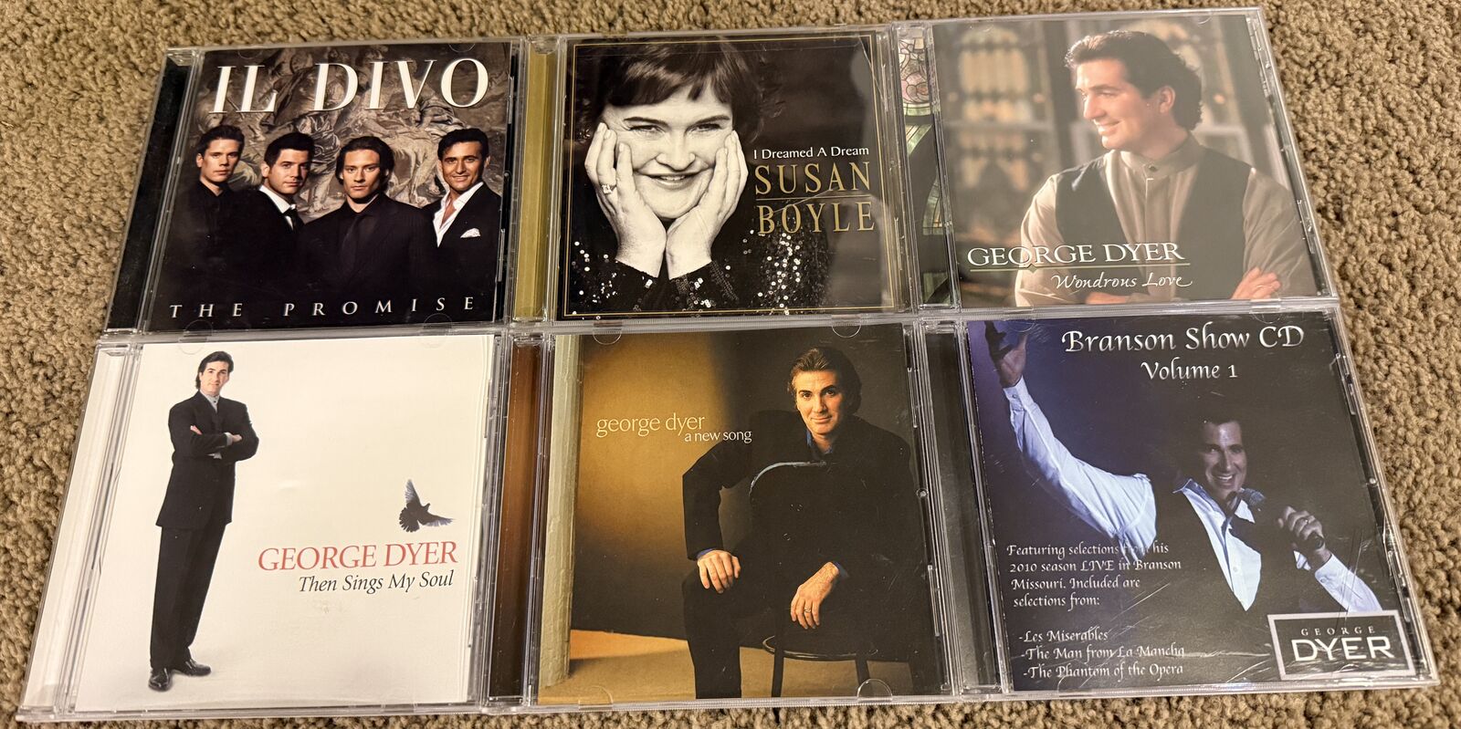 Modern Easy Listening & Inspirational Vocals CD Bundle – Il Divo, Susan Boyle, George Dyer (6 CDs)