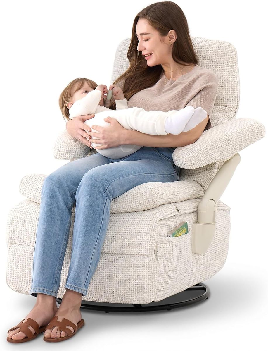 Lullacloud Adjustable, reclinable, washable nursery chair w/ extra cushion