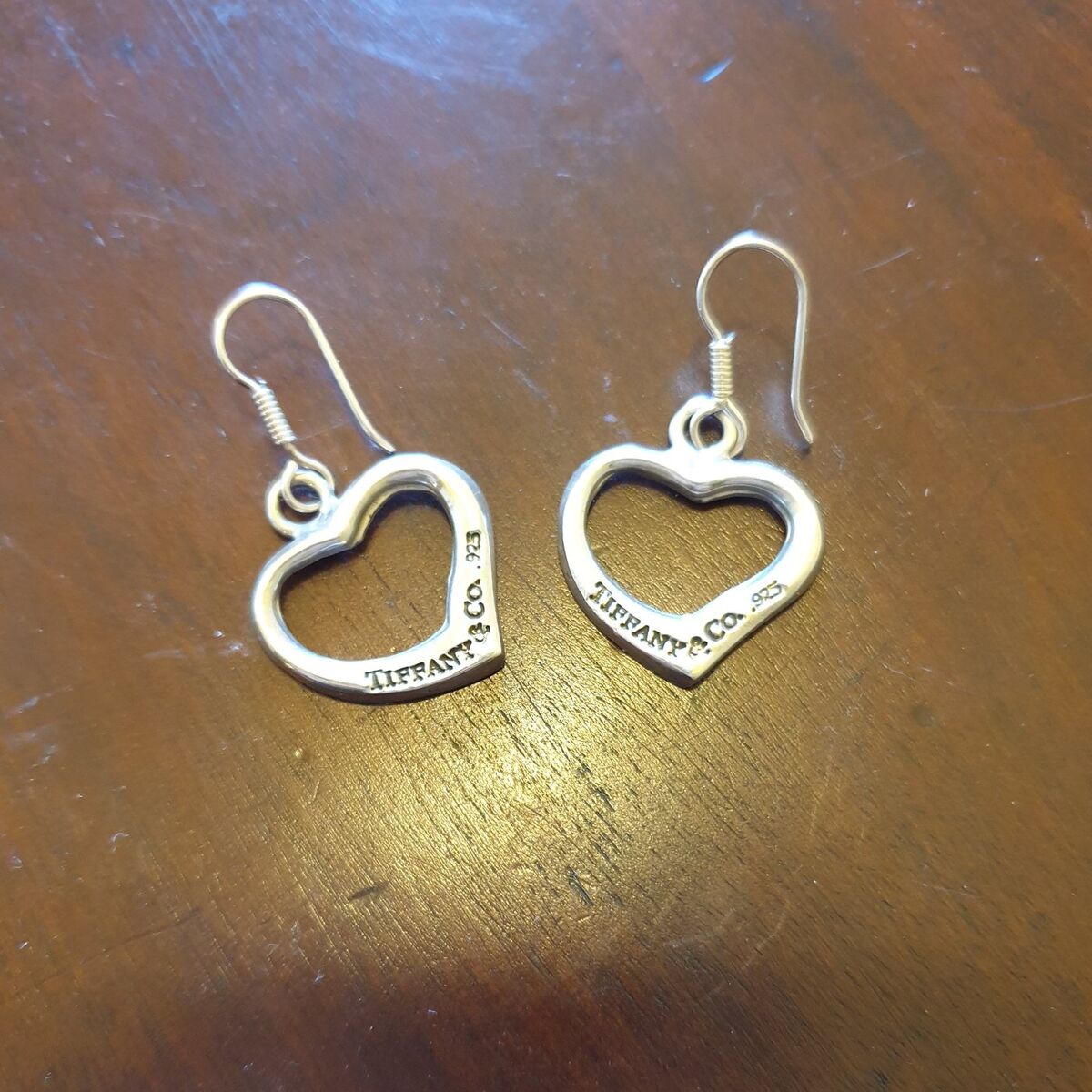 Heart Dangle Earrings "925"
