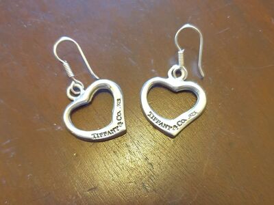 Heart Dangle Earrings "925"