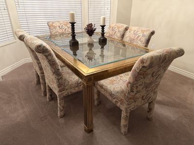 Dining Table, Credenza, Chairs