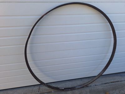 Antique Conestoga wagon wheel band (tire)