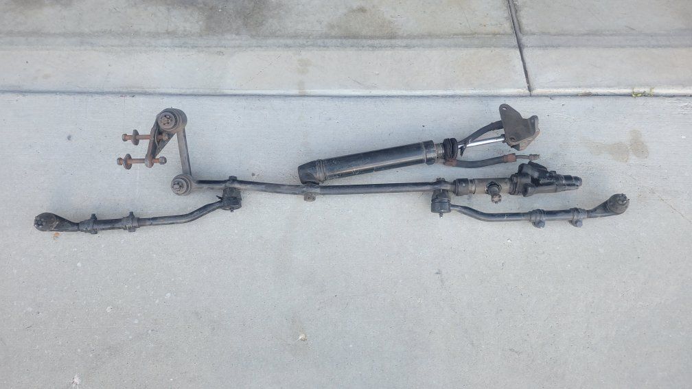 62 63 64 Ford Fairlane V8 power steering linkage with drag link control valve, conversion kit. fits Mercury Meteor/wagon.