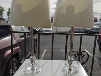 Vintage Crystal Lamps (Pair)
