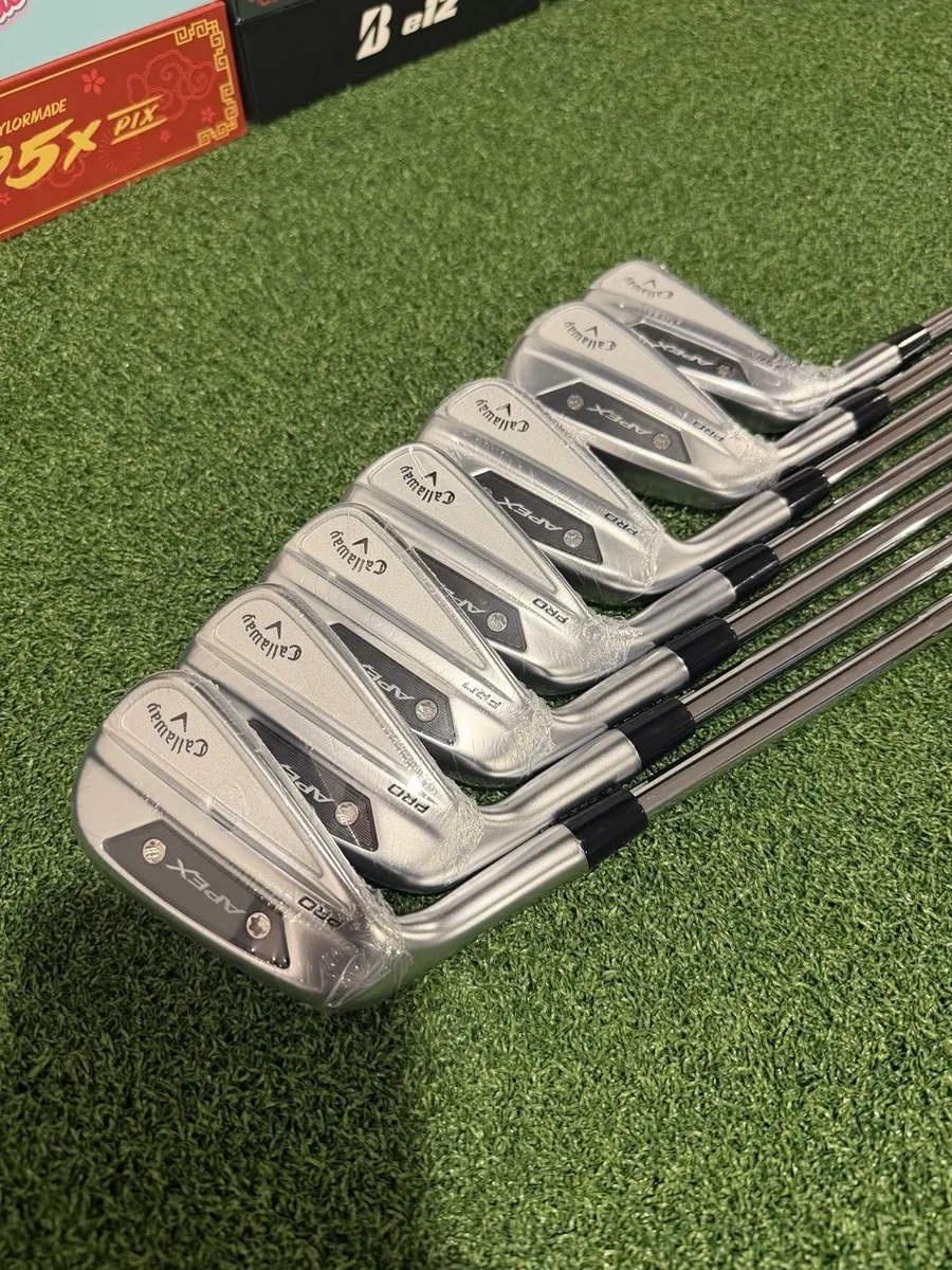 Left Hand Callaway Apex Pro 24 Iron Set 4-PW Dynamic Gold 115 Mid S300 Stiff NEW