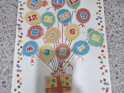 Birthday countdown calendar