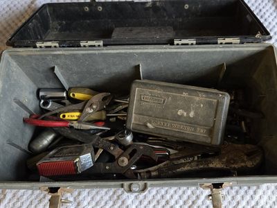 Assorted Hand Tool Lot with Craftsman Toolbox, Wrenches, Pliers, Sockets