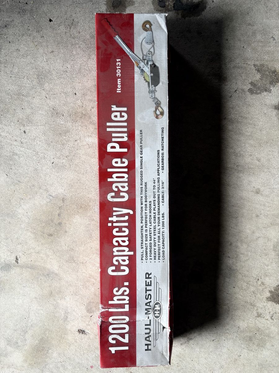Haul-Master 1200 lbs. Capacity Cable Puller - Single Gear Ratcheting Winch