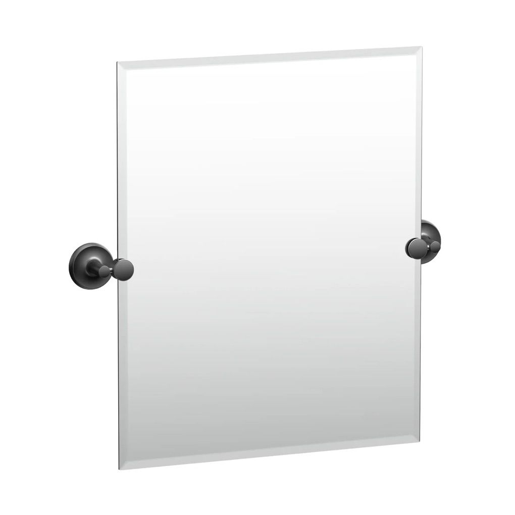 Rectangle Mirror in Matte Black - 24in Mirror