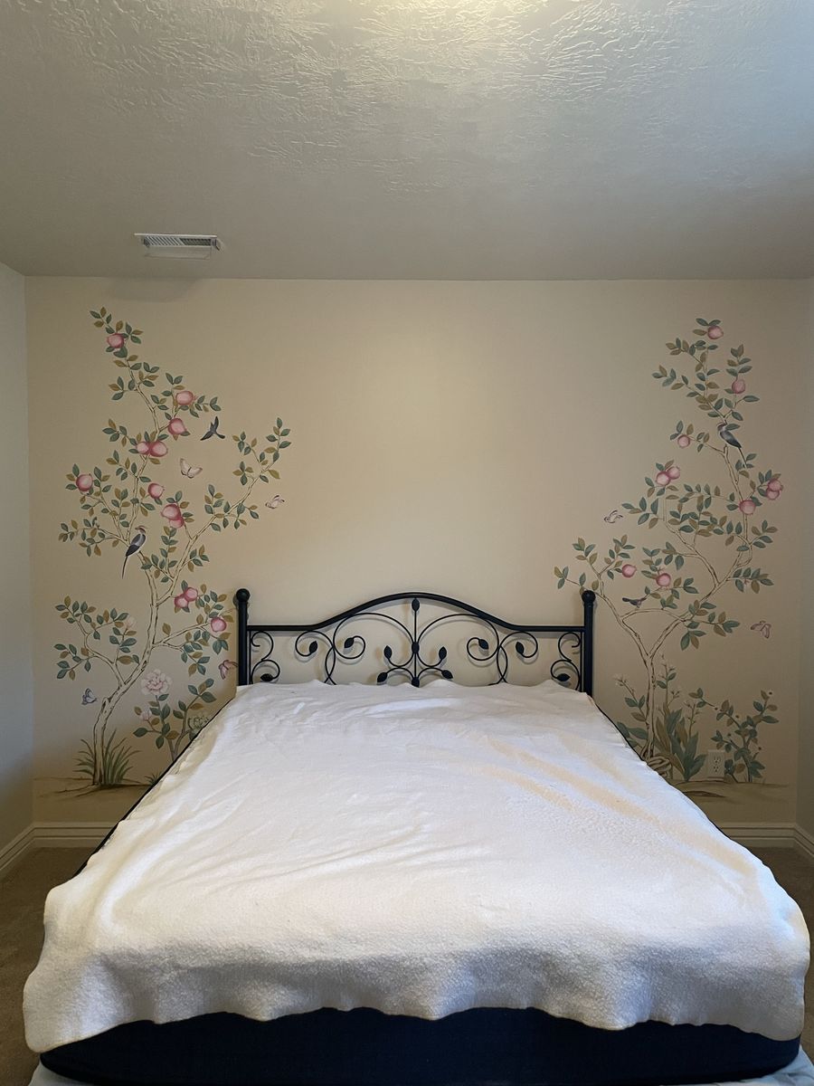 Queen Black Metal Headboard