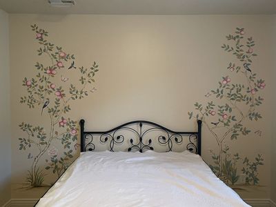 Queen Black Metal Headboard