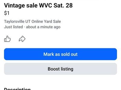 VINTAGE SALE WVC!