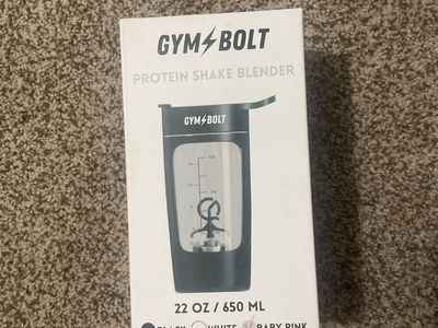 GYMBOLT Protein Shake Blender 22 oz / 650 ml - Black or Baby Pink Portable Mixer