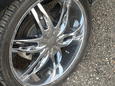 26” chrome Visera wheels and tires for sale or trade for 24” wheels and tires