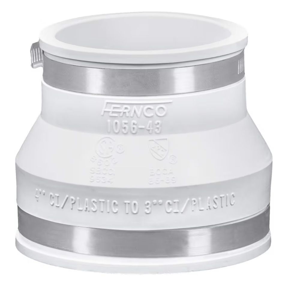 New 4 x 3 Reducing Flexible Pipe Coupling