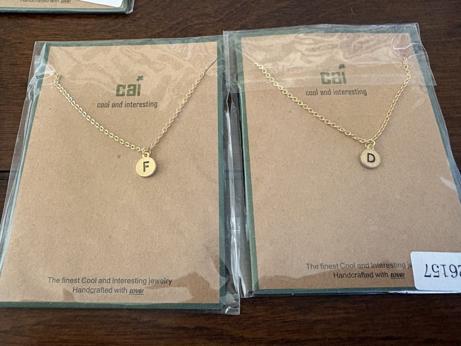 New Gold Tone Initial Letter Necklace - 9 available 