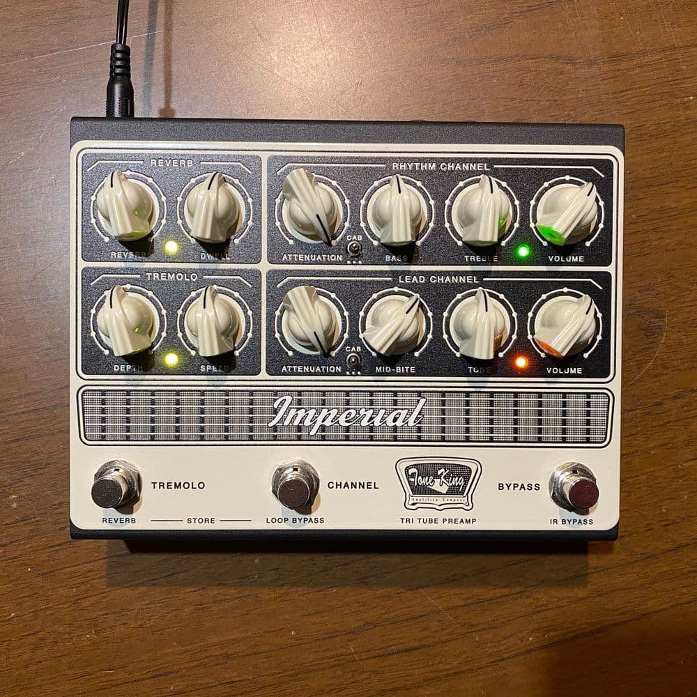 Tone King Imperial MKII Tri-Tube Preamp Guitar Pedal - Reverb, Tremolo, Dual Channel
