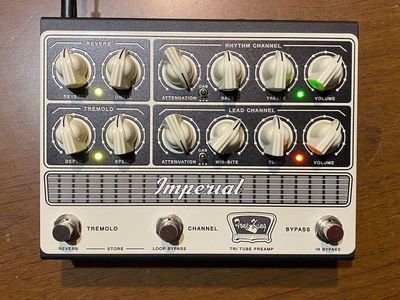 Tone King Imperial MKII Tri-Tube Preamp Guitar Pedal - Reverb, Tremolo, Dual Channel