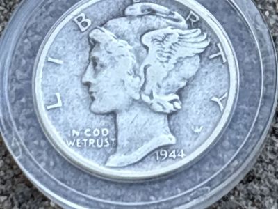 1944 W Mercury Dime Coin Error "In COD We Trust" Mint Condition WW2 ERA Coin