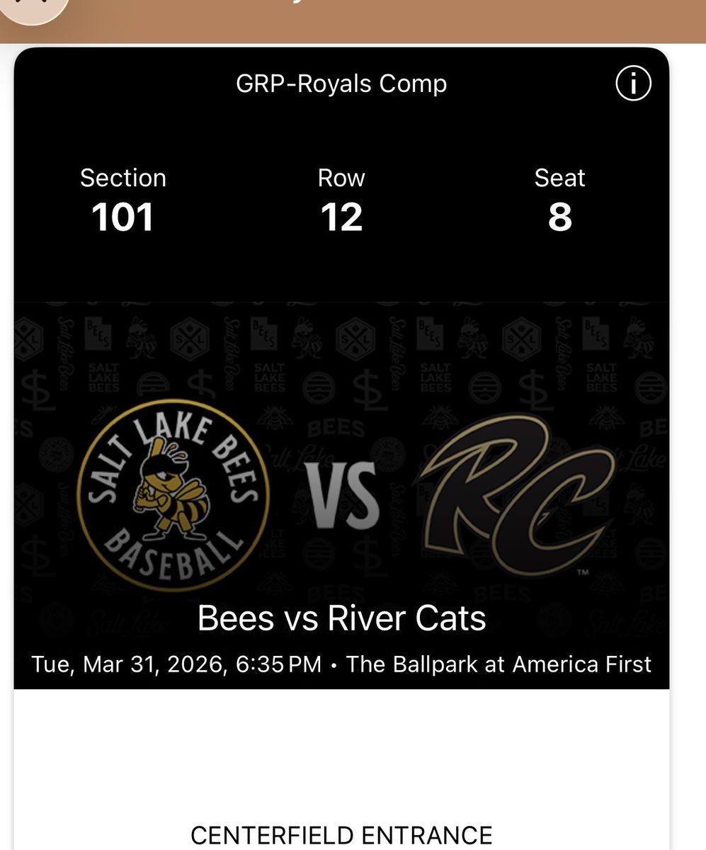 Salt Lake City Bees Tickets