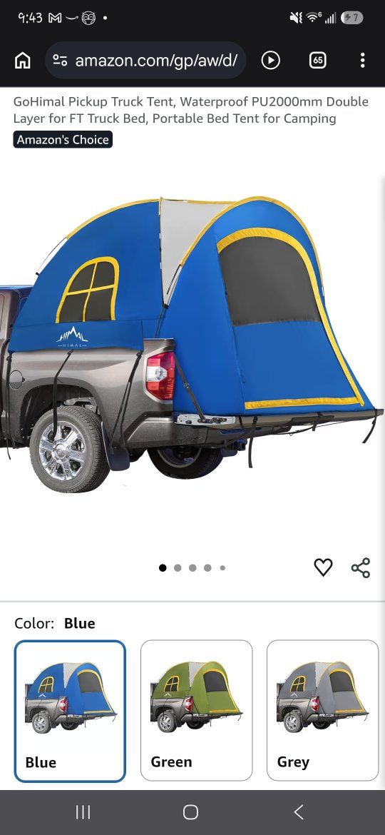 New Truck Bed Tent 6.5 ft bed
