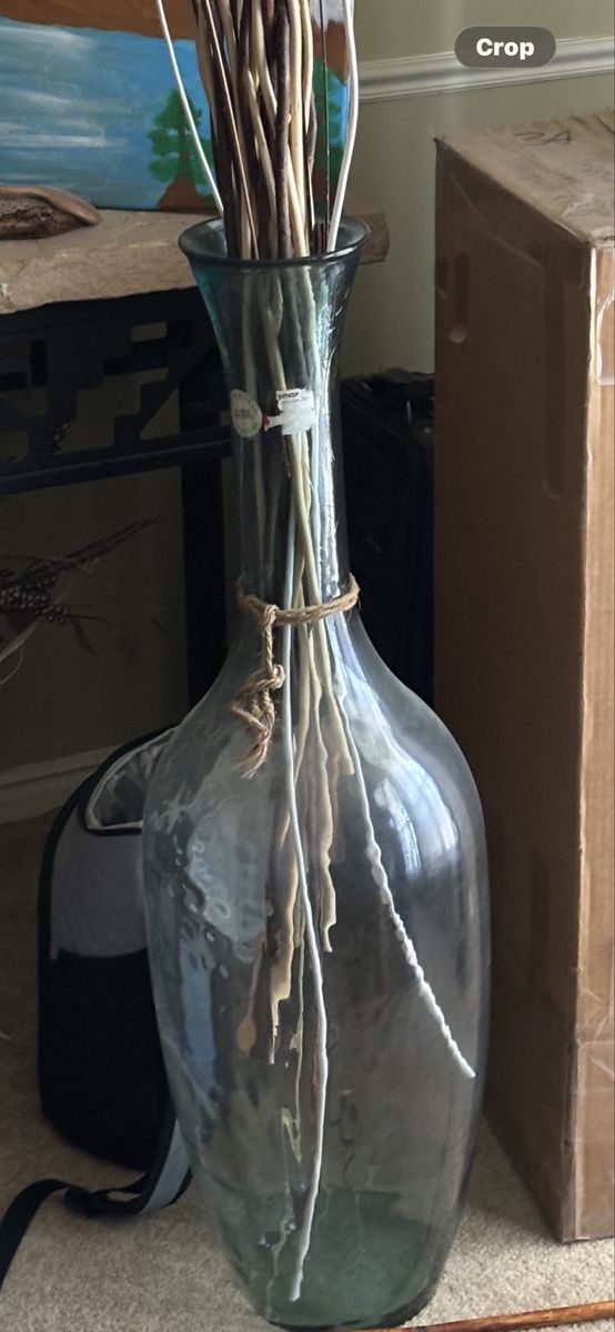 40 inch glass vase