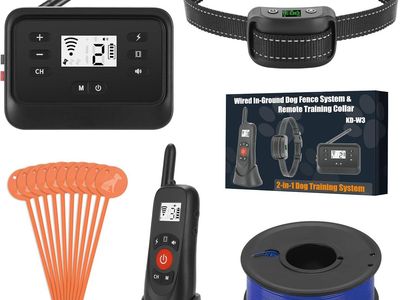 NEW 2-in-1 Wired Dog Fence & Remote Training Collar, Underground/Aboveground Dog Fence 650Ft Wire, for 1 Dogs