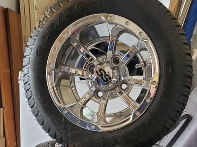 Golf cart wheels and tires