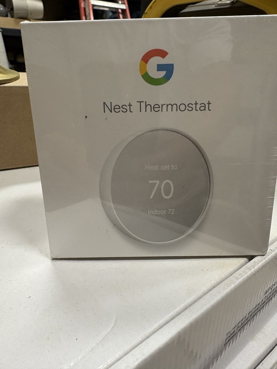 Google Nest Thermostat Smart Thermostat Fog - Brand New Sealed (GA01334-US)