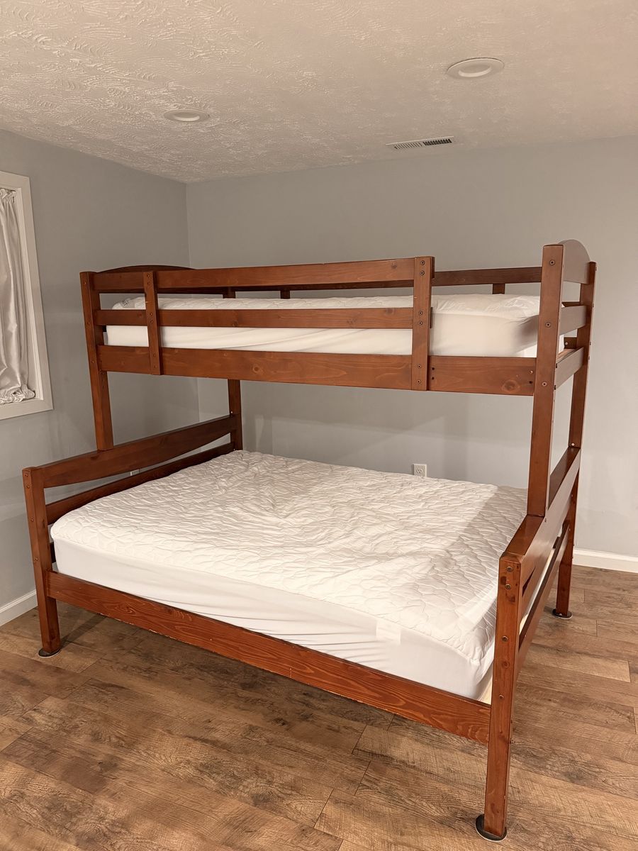 Hardwood Twin and Full bunk bed