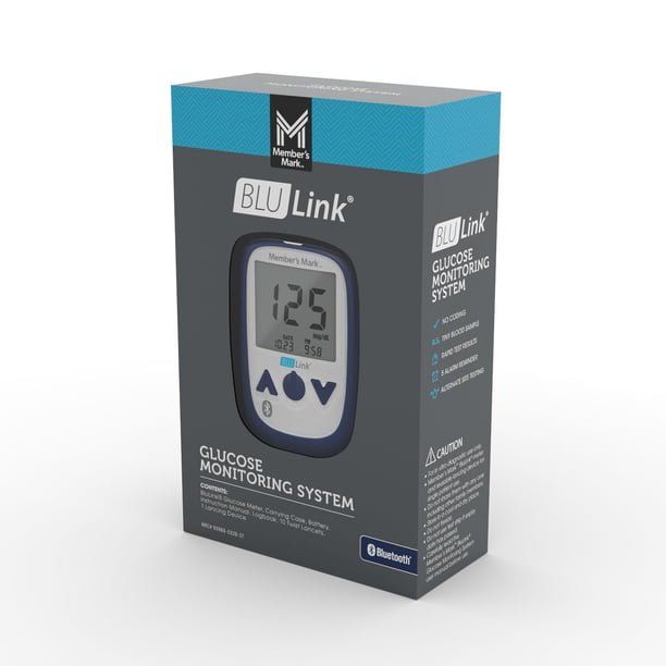 Member's Mark BLU Link Bluetooth Glucose Monitoring System - Rapid 5-Sec Results