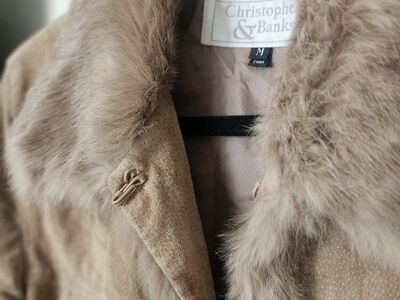 Genuine Leather Jacket with Real Fur Trim