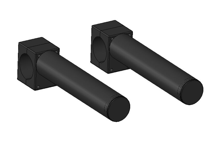 Aluminess Rear Door Rack Bolt-On Support Posts