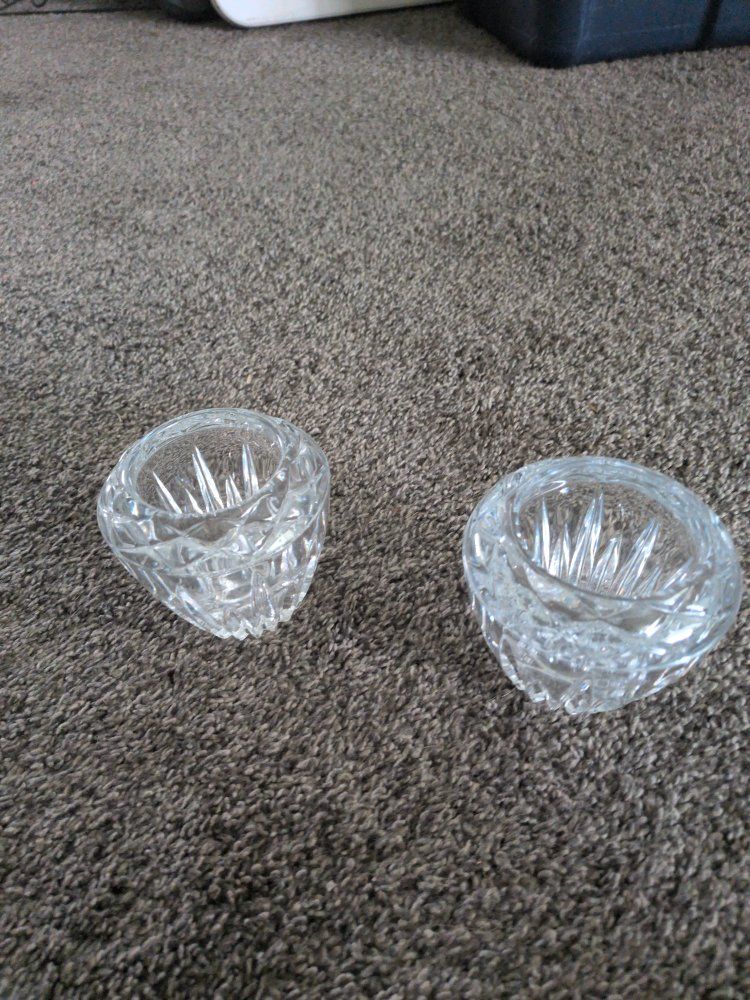 Crystal candle holders