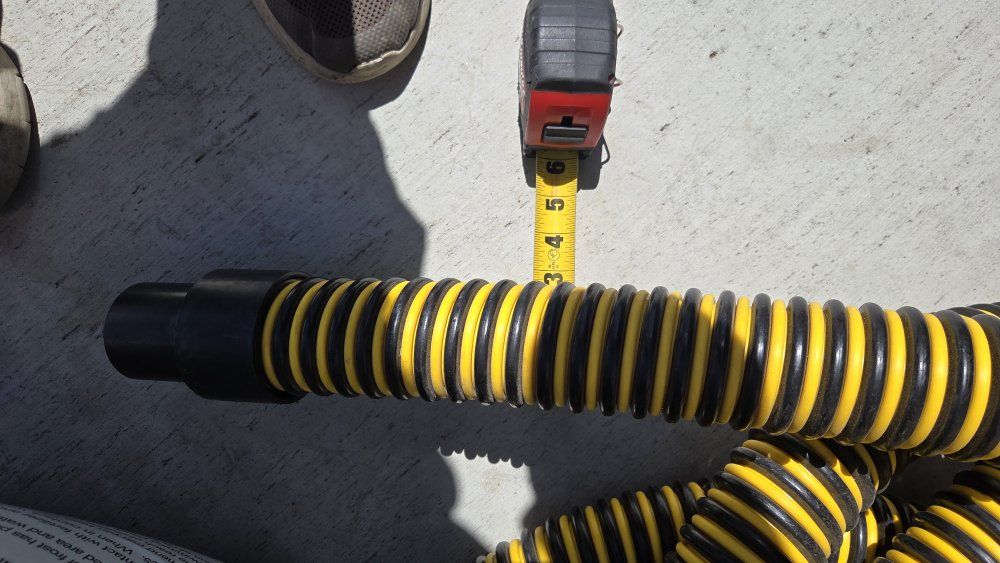 3" x 50' x 2" Inlet Hi Suction Non-Snaging Vaccum Hose