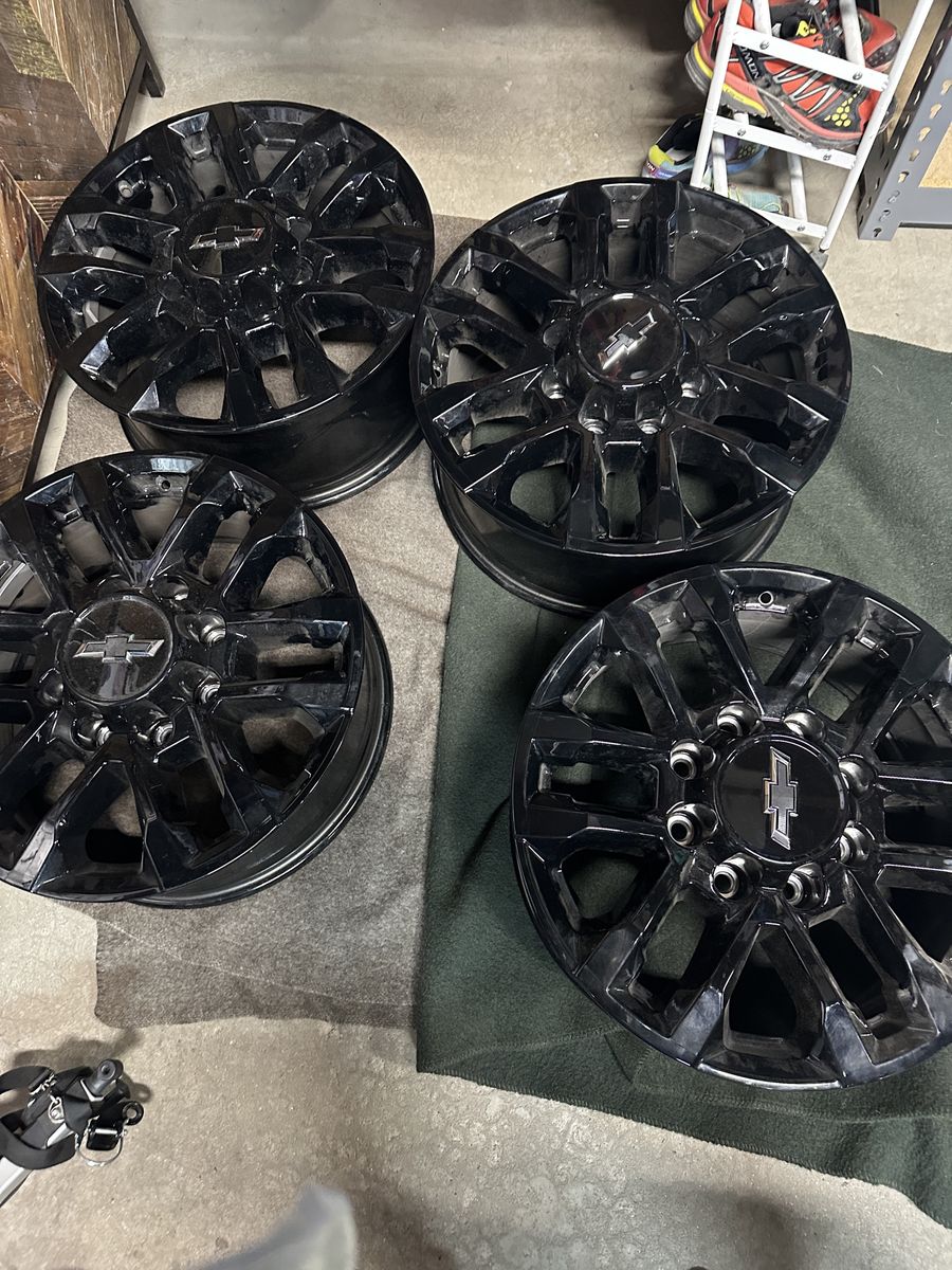 Chevrolet 20" Black HD Wheels Rims OEM Set of 4