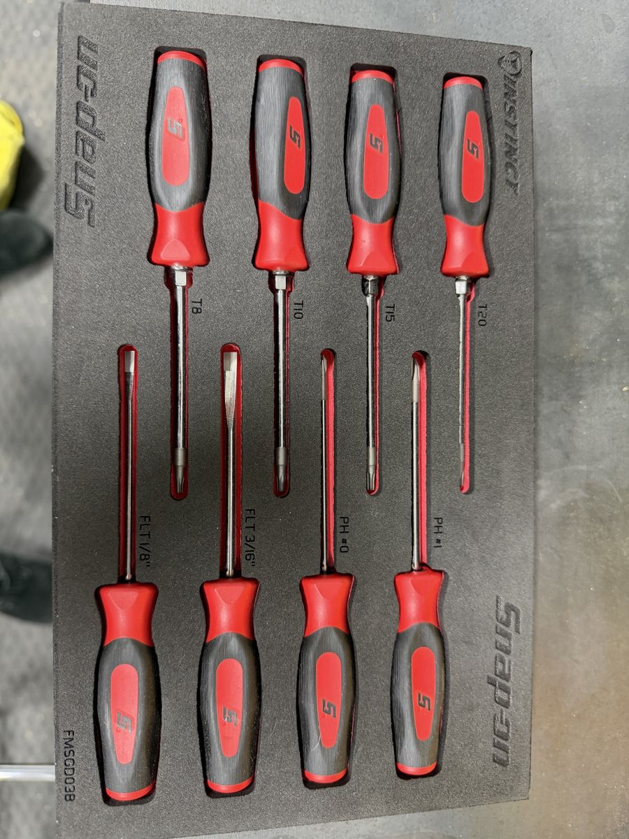 Snap on Torx, Phillips and flat head drivers