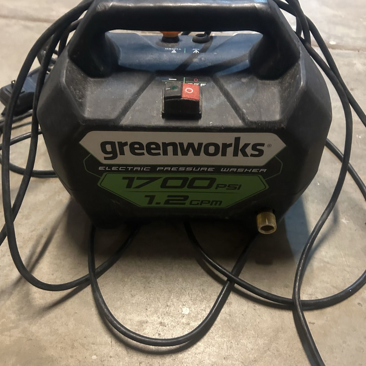 Green works 1700 psi electric pressure wahsher
