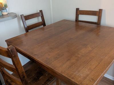 Four chair high top table $100