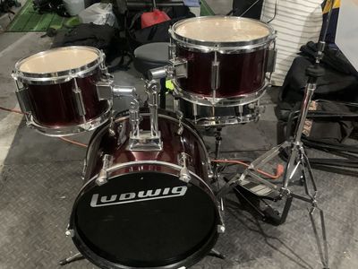Ludwig Accent Combo Drum Kit - Maroon Maple Shells, Good Condition