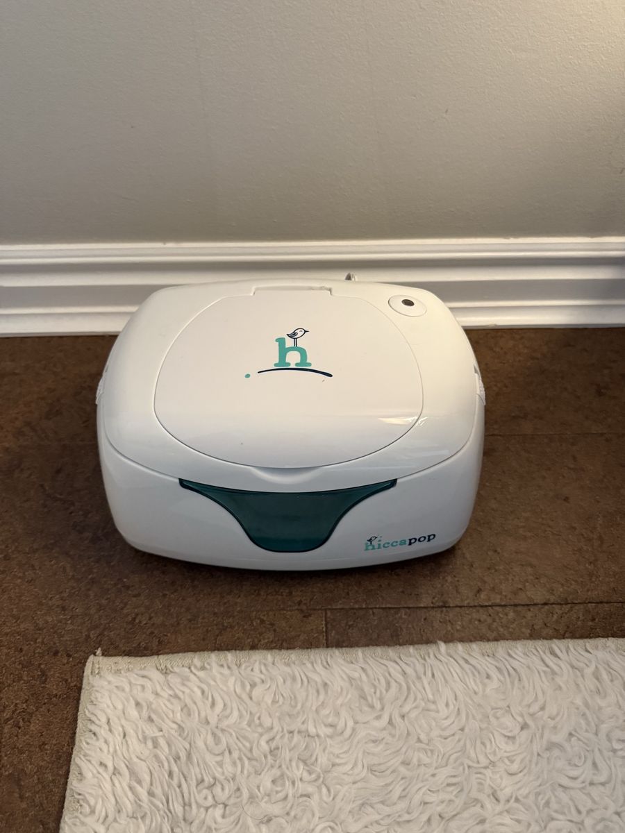 hiccapop Wipe Warmer and Baby Wipe Dispenser - White with Built-in Nightlight