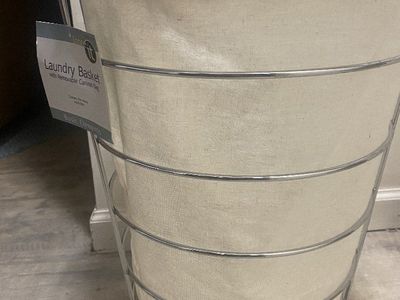 Store It Basic Elements Rolling Laundry Basket with Removable Canvas Liner