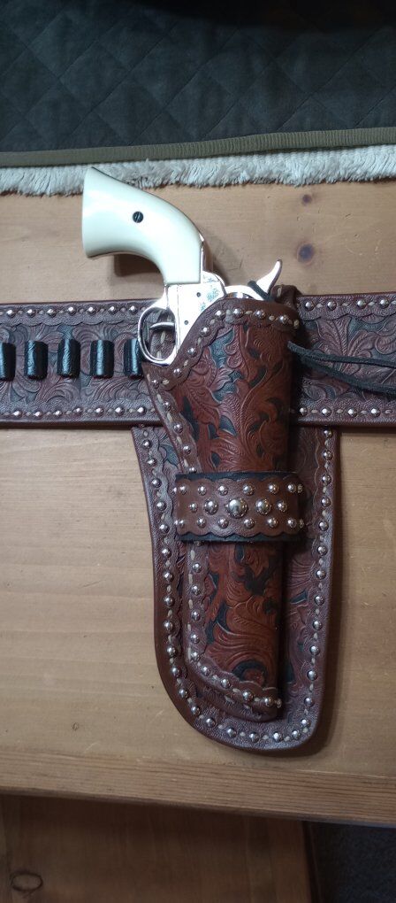 Custom handmade, hand stitched holster .45 cal