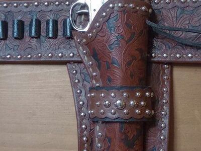 Custom handmade, hand stitched holster .45 cal