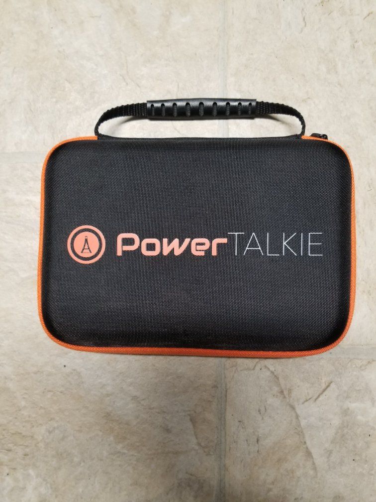 PowerTALKIE P161 2-Way Radios Walkie Talkies Bluetooth with Carry Case, Orange (2-Pack) Android or Iphone compatible.