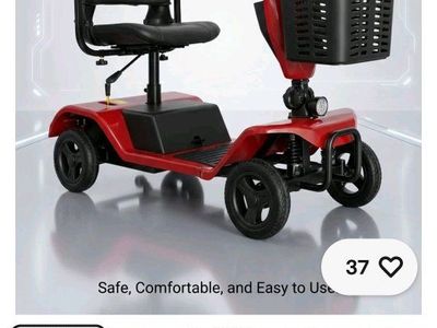 4 Wheels Folding Mobility Scooter-Red